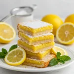 served lemon bars from 2 ingredient recipe