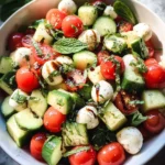 Fresh Cucumber Caprese Salad