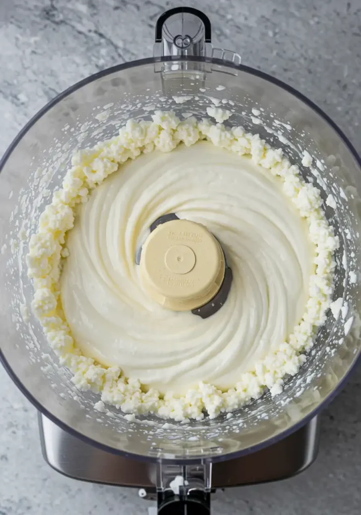 Blending cottage cheese and yogurt
