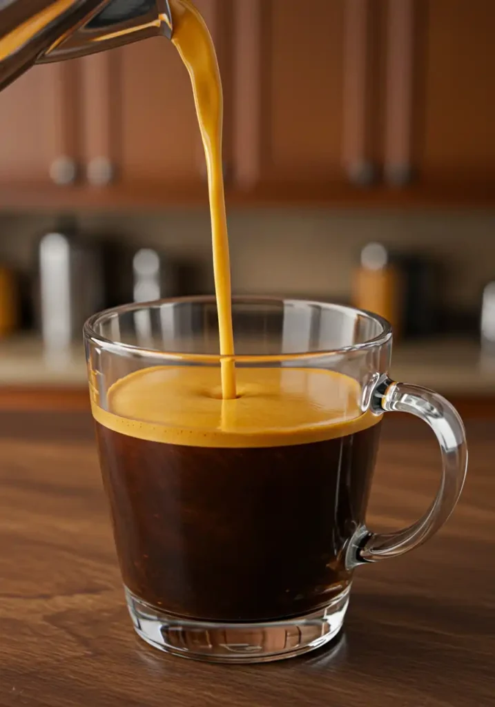 Brewing espresso for a brown sugar latte