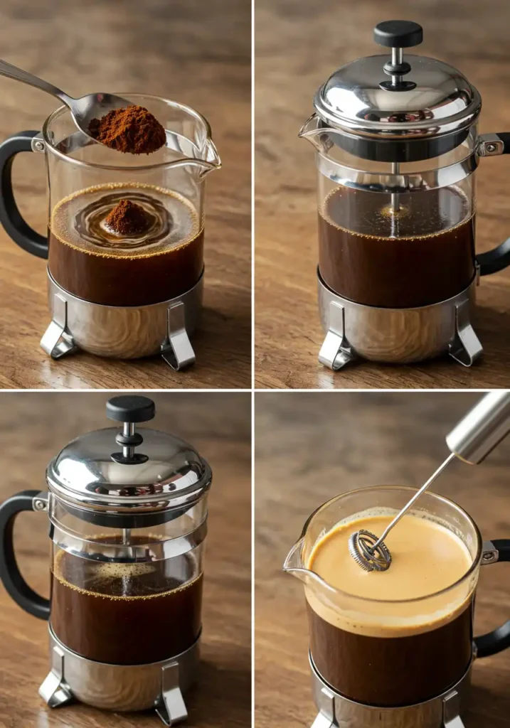 Step-by-step making of mushroom coffee