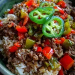 Beef and Pepper Rice Bowls