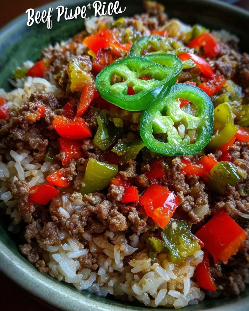 Beef and Pepper Rice Bowls