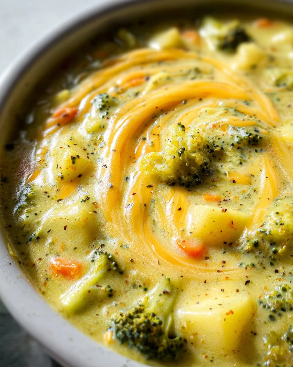 Broccoli Potato Cheese Soup Recipe