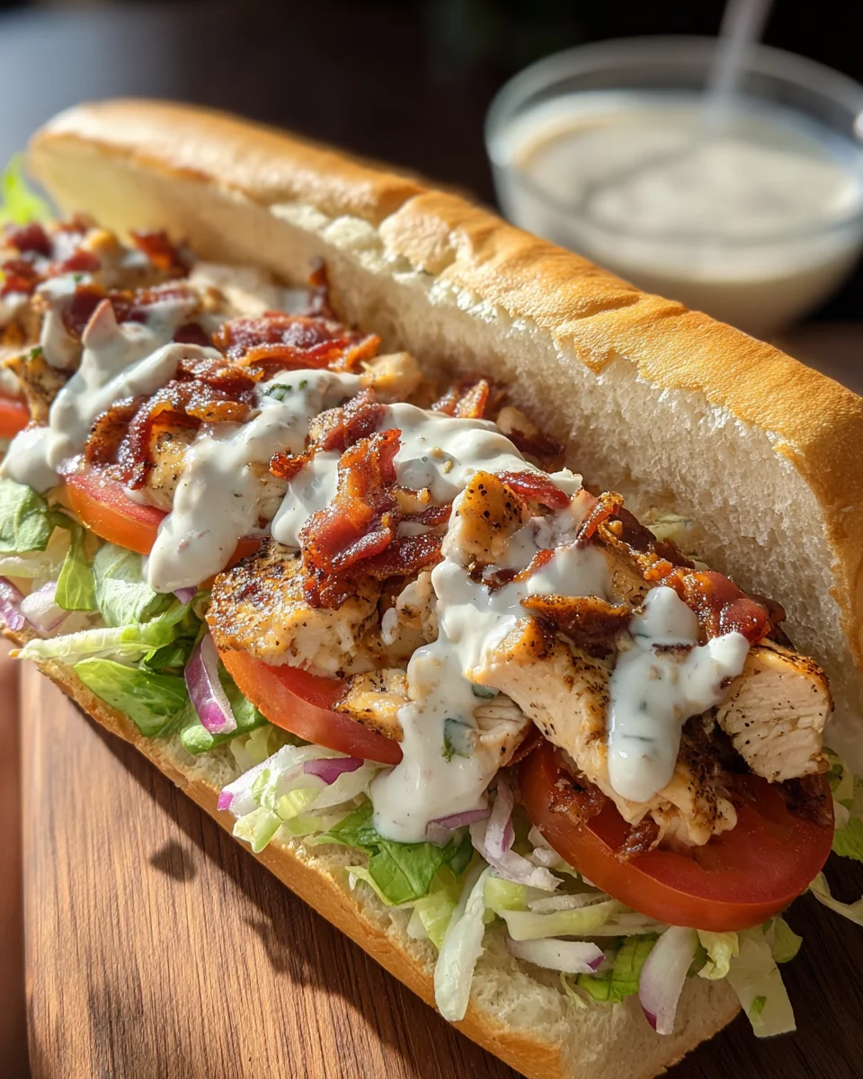Chopped Chicken Bacon Ranch Sub