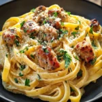 Creamy Italian Sausage Fettuccine Pasta