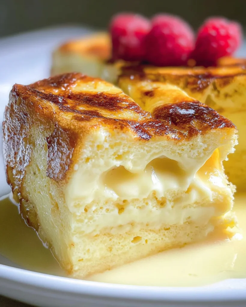Custard Bread Pudding with Vanilla Sauce