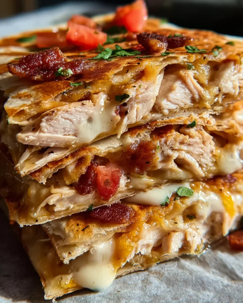Easy Chicken Bacon Ranch Quesadilla