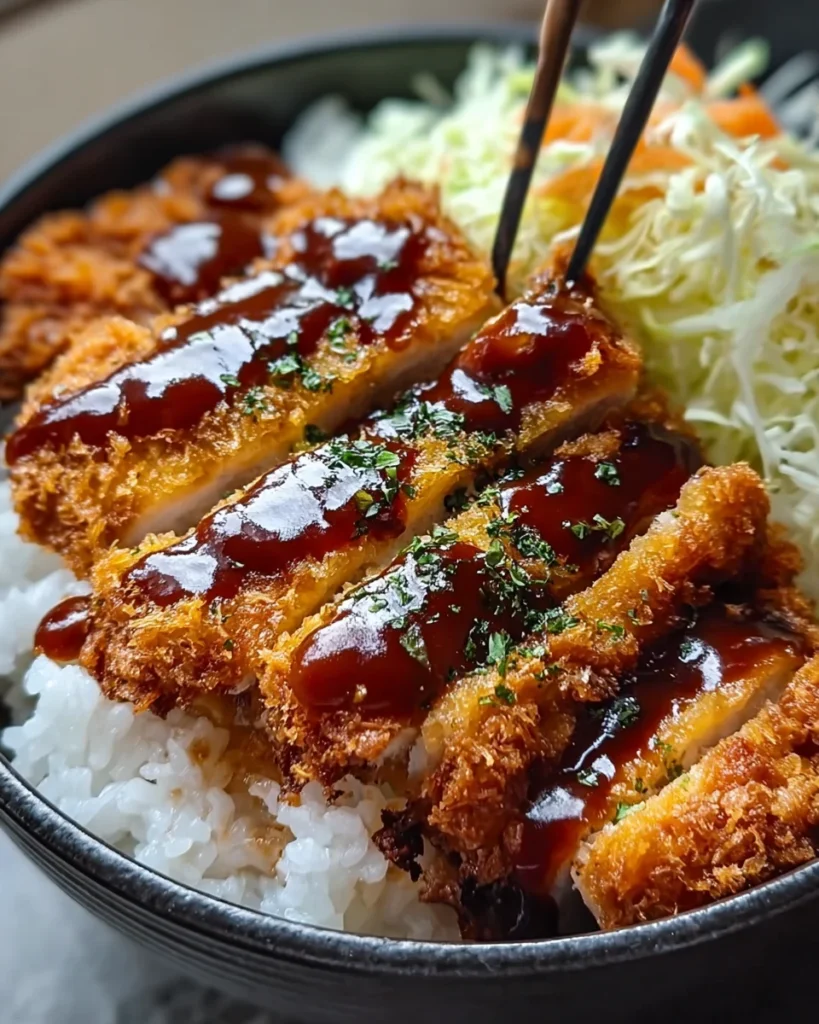 Japanese Katsu Bowls with Tonkatsu Sauce