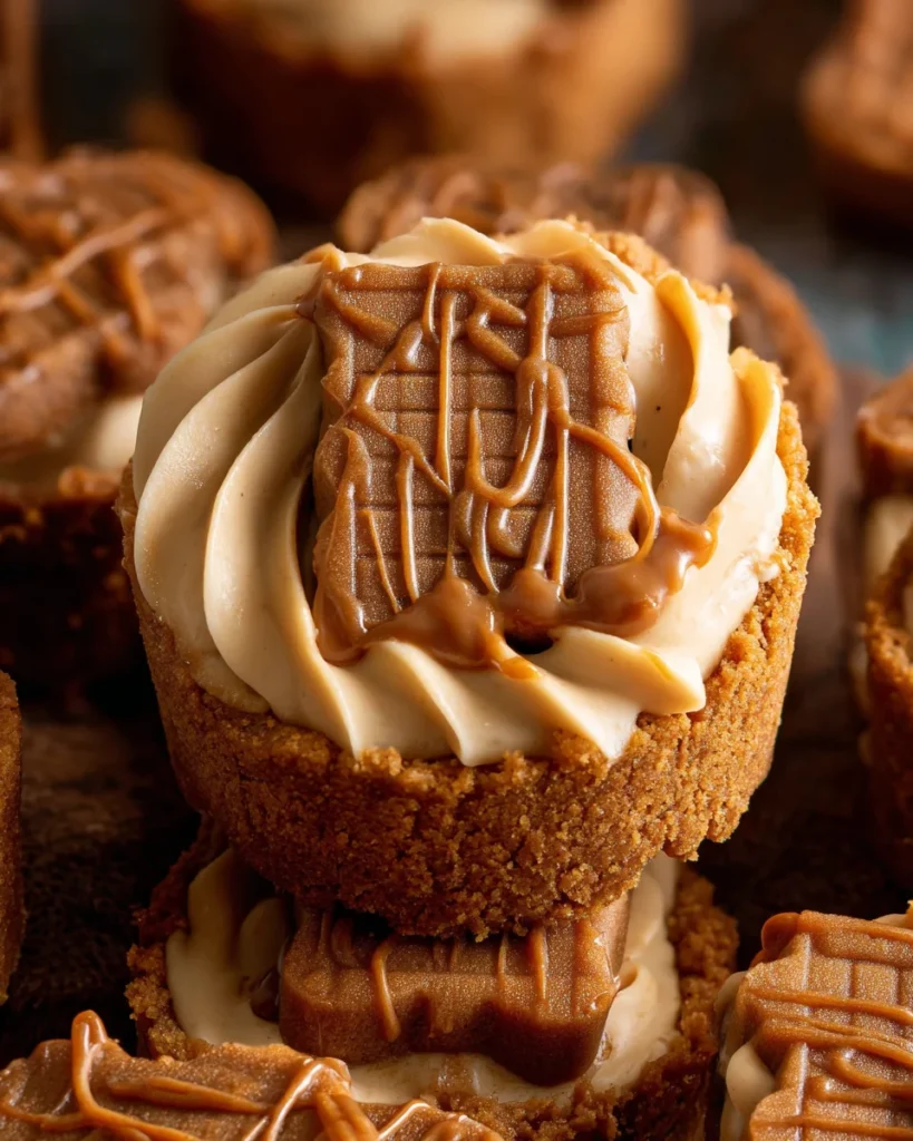 Mini Biscoff Cookie Butter Cheesecakes
