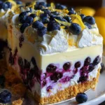 No-Bake Lemon dazzling Blueberry cream Cake