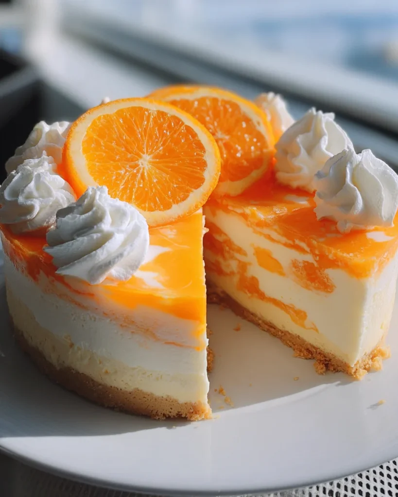 No-Bake Orange Creamsicle Cheesecake