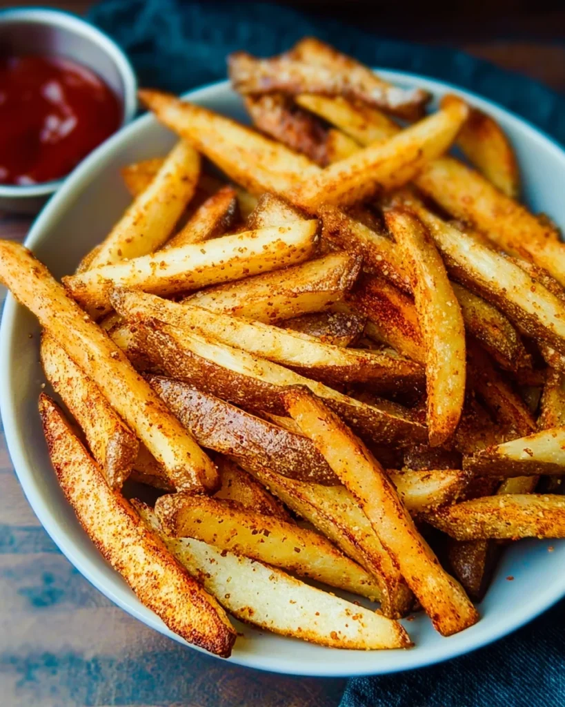 Air Fryer Hand Cut Fries with Seasoned Salt