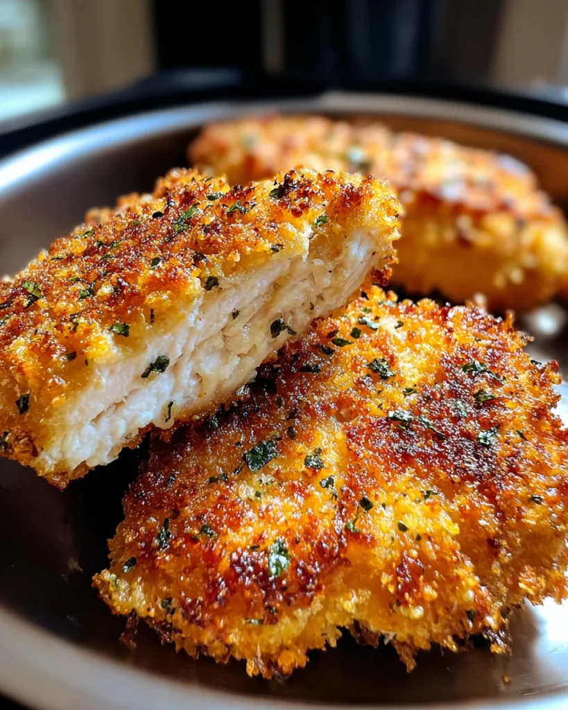 Air Fryer Parmesan Crusted Chicken