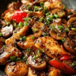 Black Pepper Chicken with Mushrooms