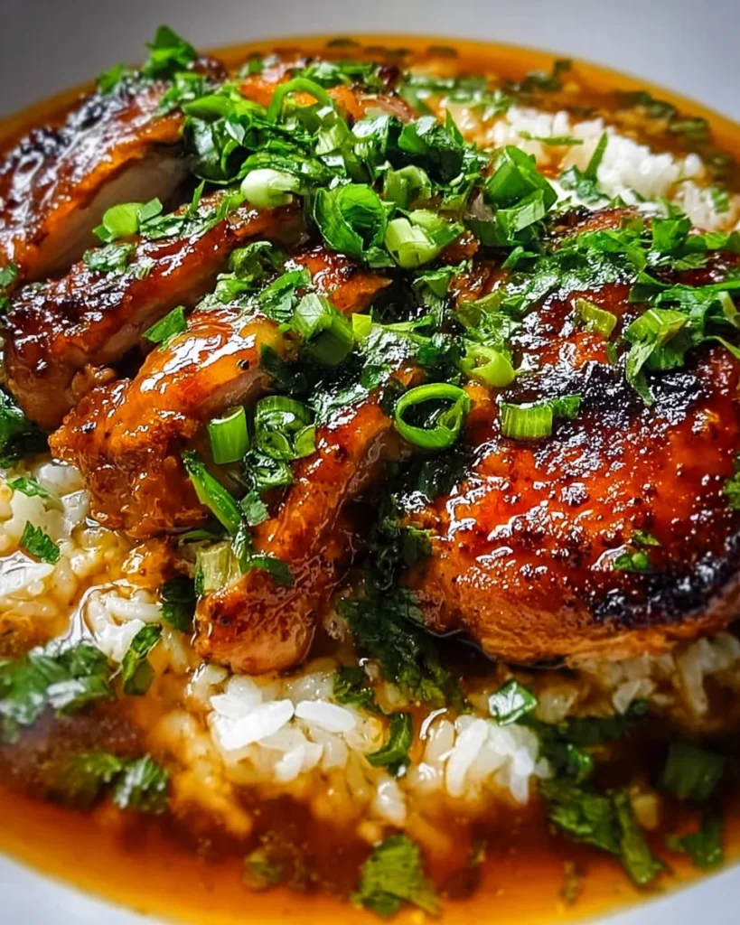 Caramelised Soy Chicken in Garlic Ginger Broth with Rice: An Incredible Comfort Meal