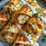 Cheesy Chicken Garlic Wraps