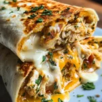 Cheesy Garlic Chicken Wraps
