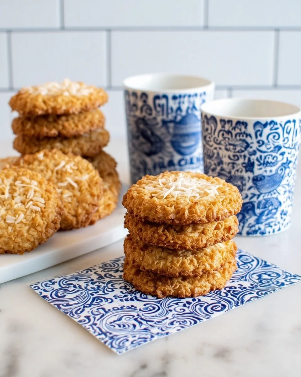 Crispy, Chewy Carolina Coconut Cookies