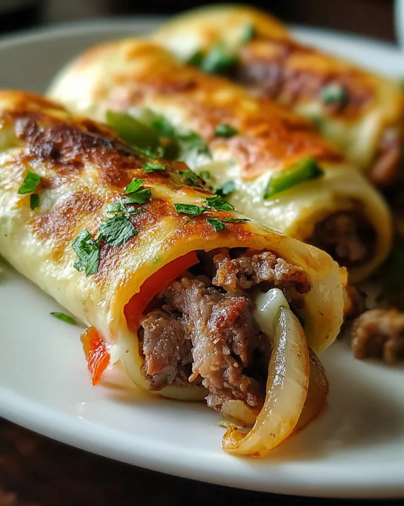 Delicious Keto Philly Cheesesteak Roll Ups
