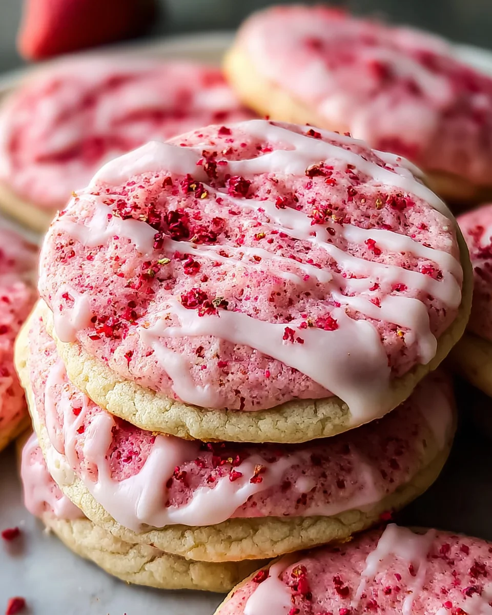 Double Strawberry Sugar Cookies