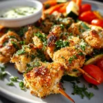 Easy Keto Garlic Parmesan Chicken Skewers Recipe