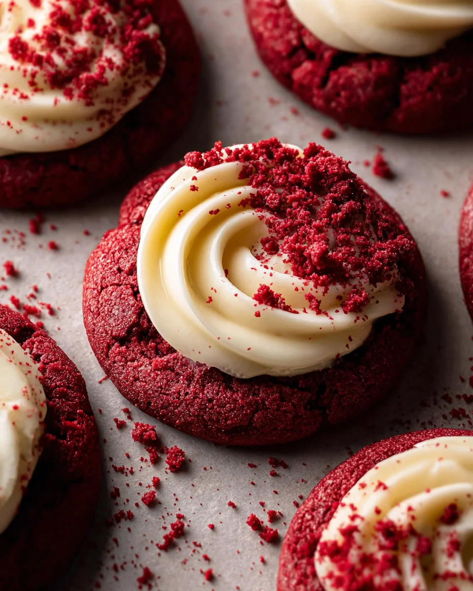 Frosted Red Velvet Cupcake Cookies Recipe