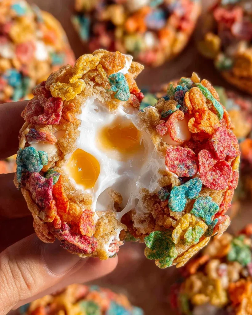 Fruity Pebble Marshmallow Cookies