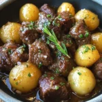 Garlic Butter Beef Bites with Potatoes