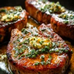 Garlic Butter Pan Seared Pork Chops
