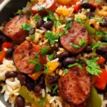 Hearty Black Beans and Rice with Sausage