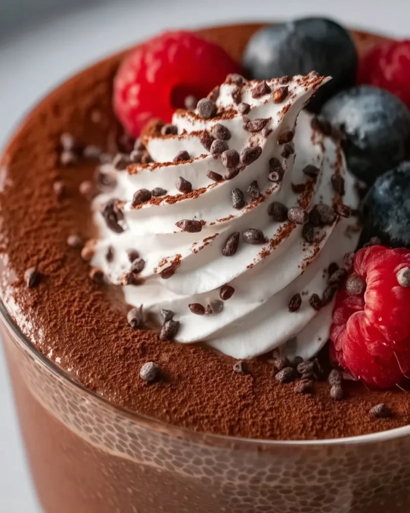 High Protein Chocolate Chia Pudding