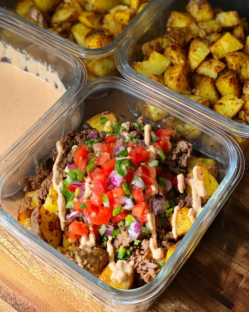 Loaded Potato Taco Bowl Meal Prep
