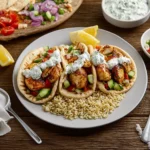 Mediterranean Chicken Gyros with Creamy Feta Tzatziki