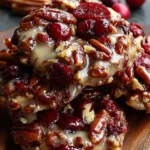 No-Bake Cranberry Pecan Praline Cookies