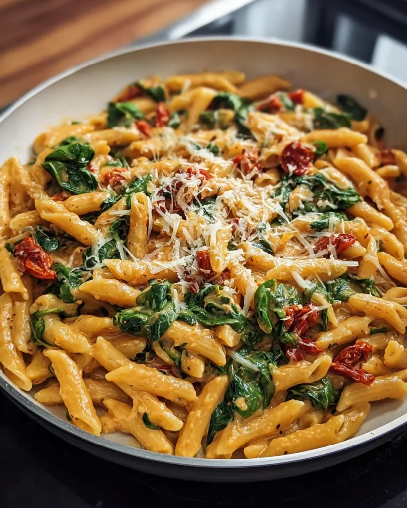 One-Pot Spinach Tomato Pasta