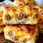 Sausage Cheese Butter Swim Biscuits