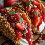 Strawberry Crunch Cheesecake Tacos