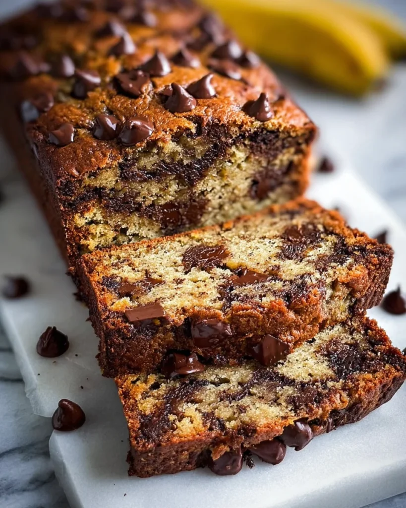 Super Moist Chocolate Chip Banana Bread Recipe