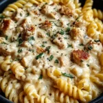 The Best Crockpot Garlic Parmesan Chicken Pasta Recipe