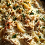 The Best Crockpot Garlic Parmesan Chicken Pasta Recipe