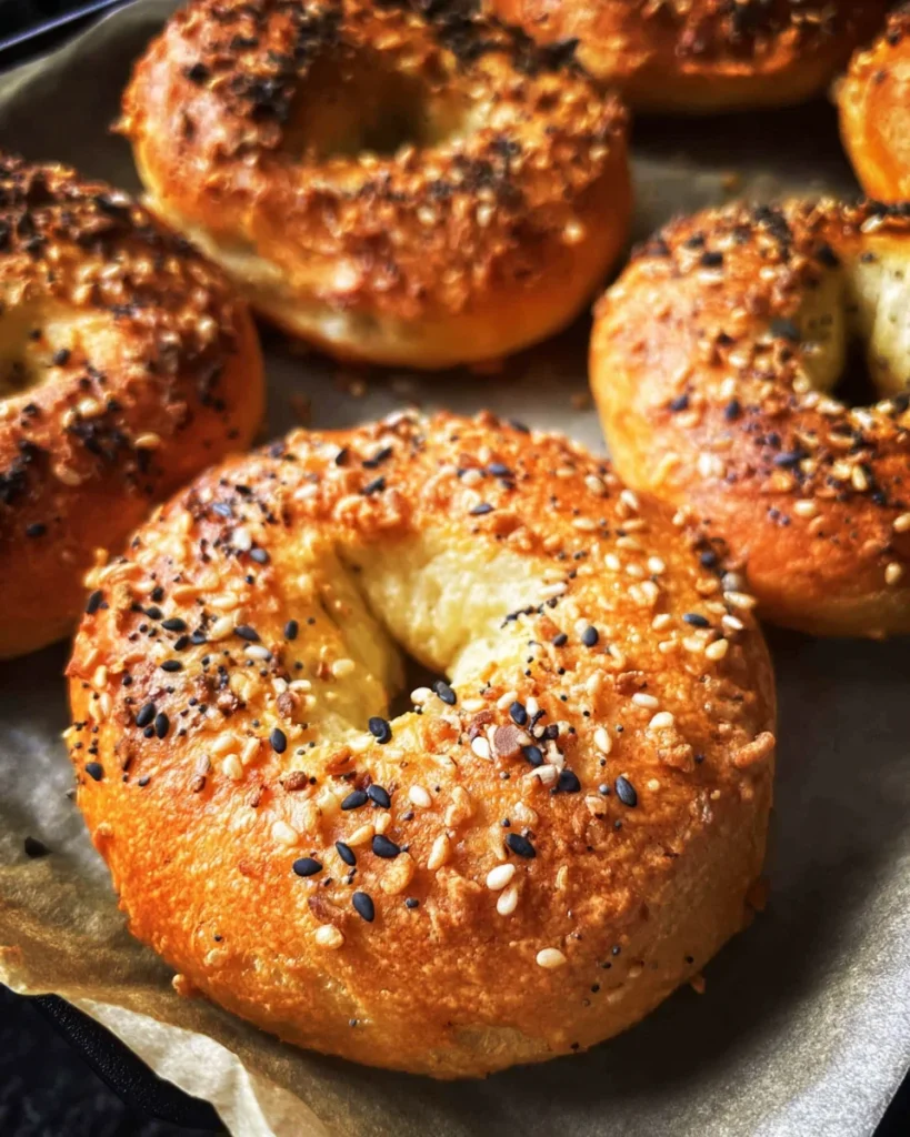 Air Fryer Protein Bagels