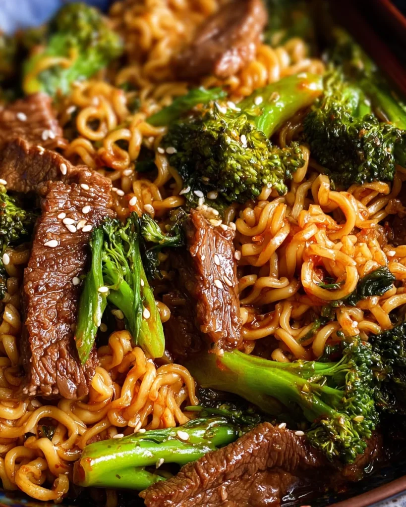 Beef and Broccoli Ramen Stir Fry
