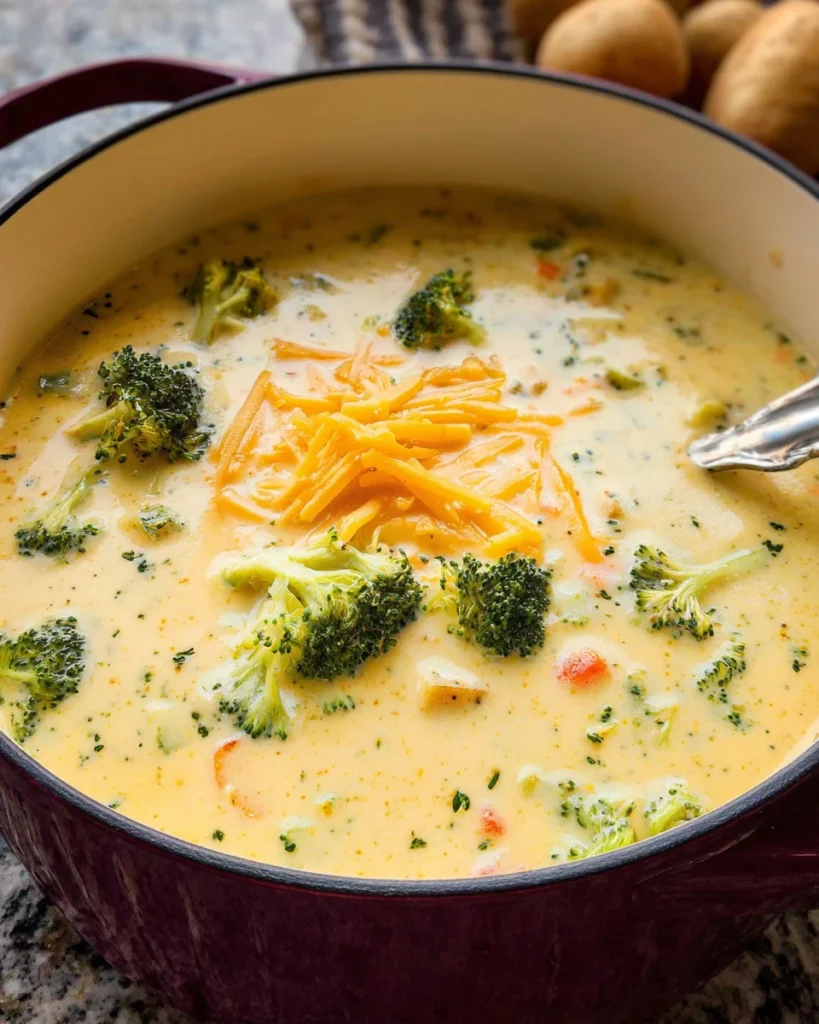 Cheddar Broccoli Potato Soup