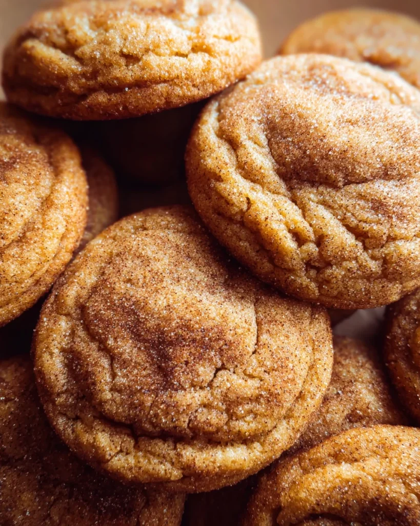 Chewy Pumpkin Snickerdoodle Cookies