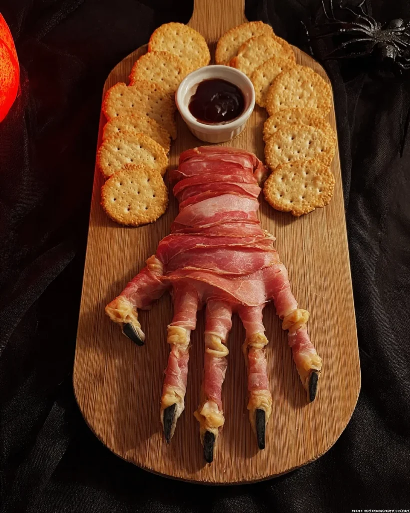 Creepy Halloween Hand Appetizer