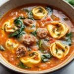 Crockpot Tortellini Soup with Sausage
