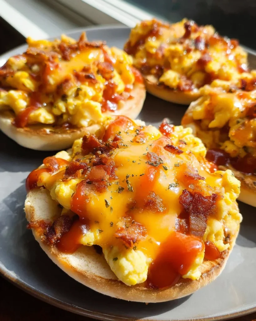 English Muffin Breakfast Pizzas