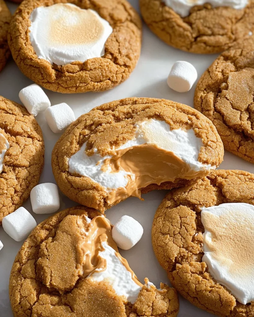 Fluffernutter Cookies (Peanut Butter and Marshmallow Cream)