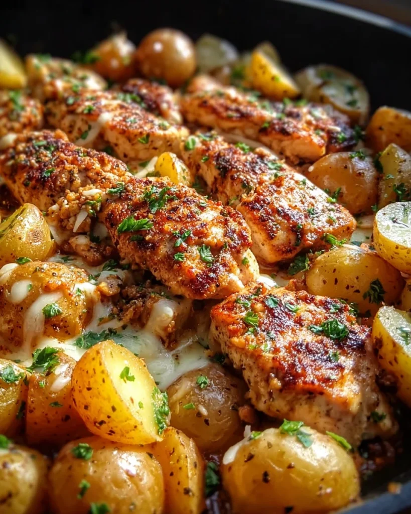 Garlic Parmesan Chicken and Potatoes (One-Pan Dinner)
